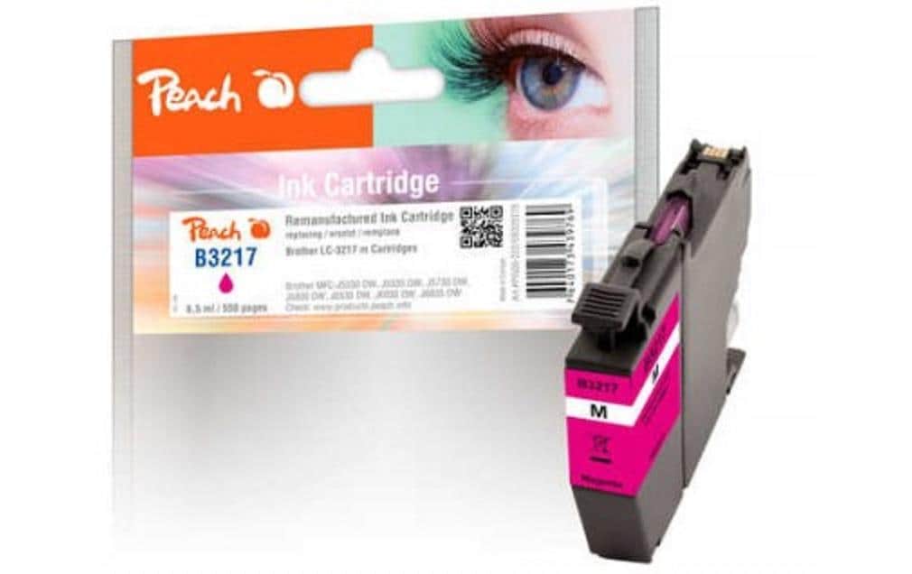 Peach LC-3217M Magenta Tintenpatrone (Kompatibel) – 550 Seiten – für Brother MFCJ 5330 DW/5335 DW/5730 DW