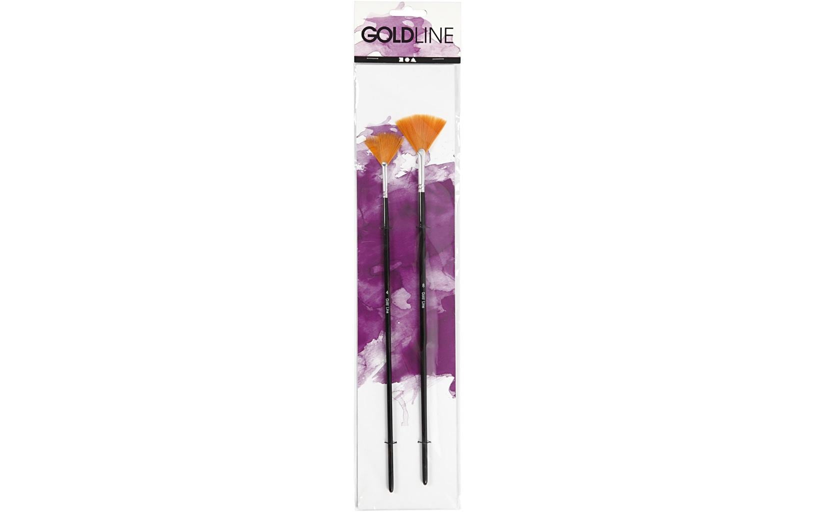 Creativ Company Pinsel-Set – Fächerpinsel, Nylon, Grösse 4/8, 2er-Set