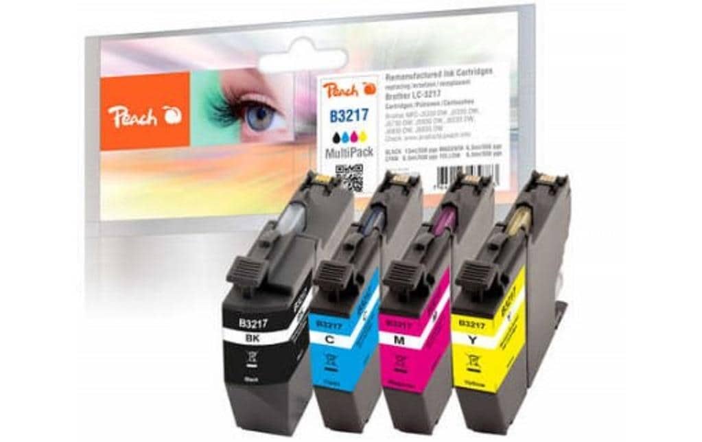 Peach LC-3217 Tintenpatronen-Multipack, Schwarz/Cyan/Magenta/Gelb (Kompatibel) – für Brother LC-3217VALP