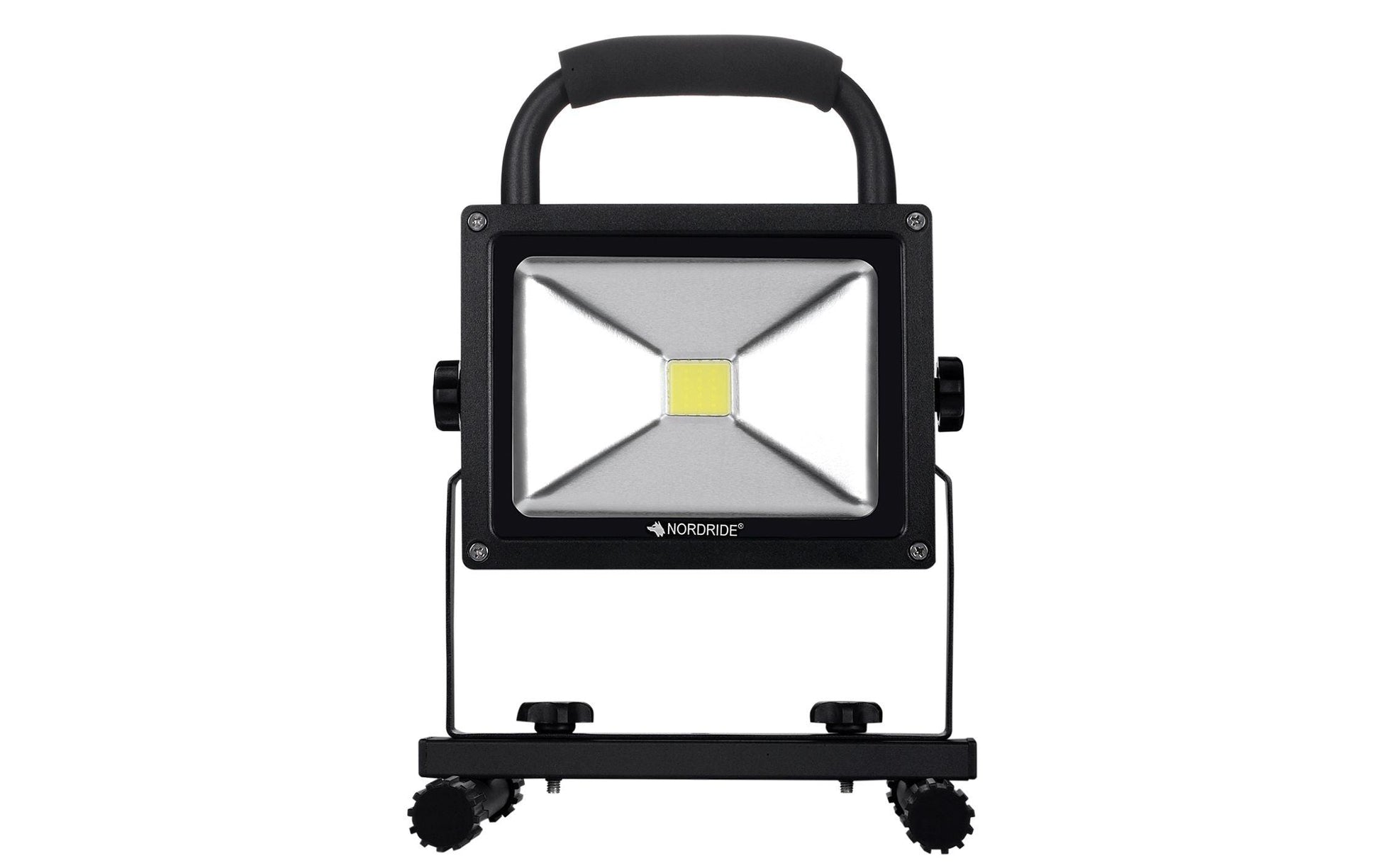 NORDRIDE Akku LED-Strahler 4025 – 2000 lm, 20 W, 6000 K, dimmbar, IP65, schwarz/grün