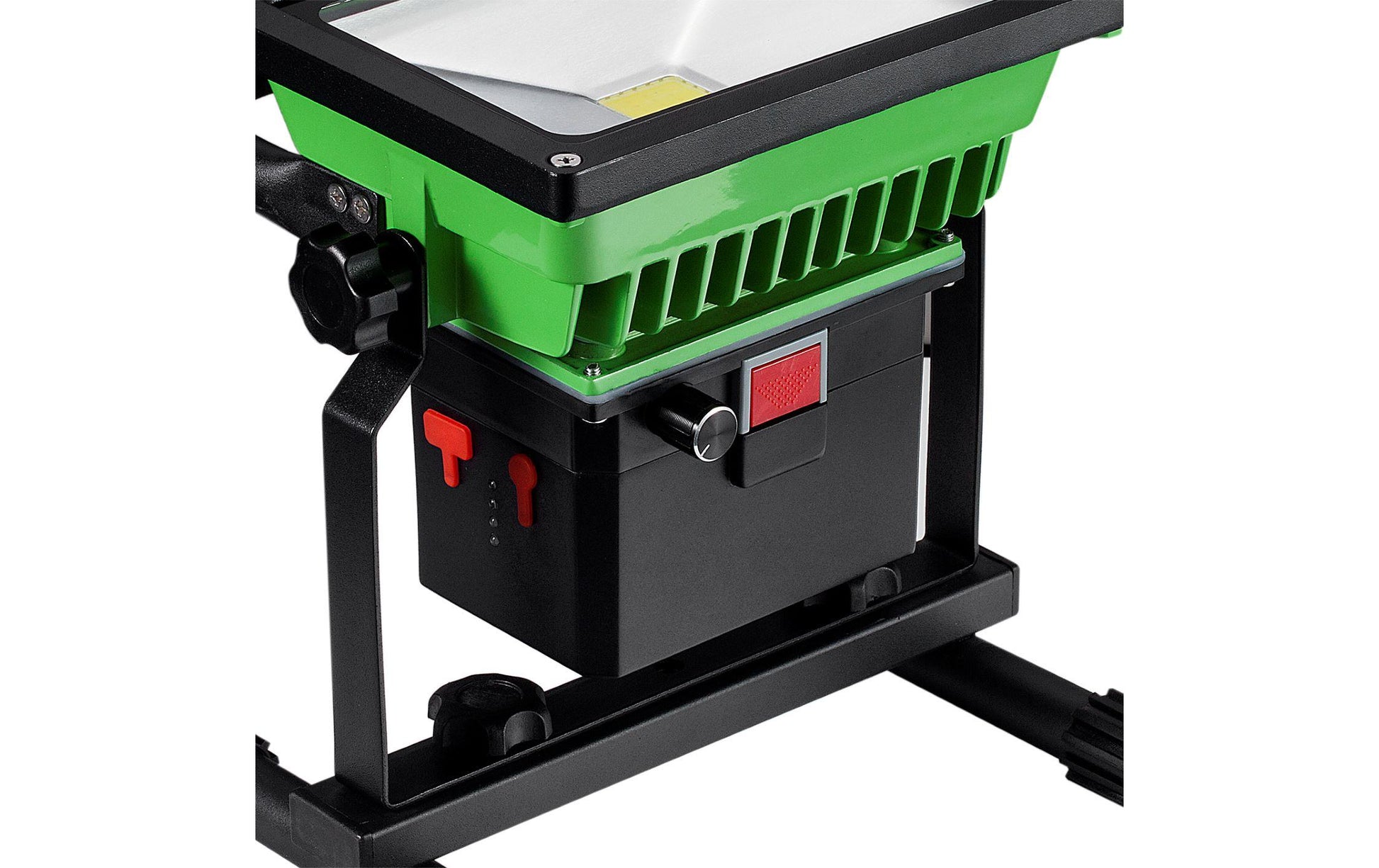 NORDRIDE Akku LED-Strahler 4025 – 2000 lm, 20 W, 6000 K, dimmbar, IP65, schwarz/grün