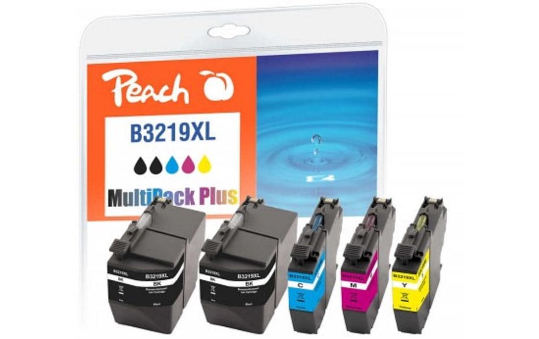 Peach Tintenpatronen-Multipack LC-3219XL, CMYK, XL, 5er-Pack, kompatibel – für LC-3219XL und andere