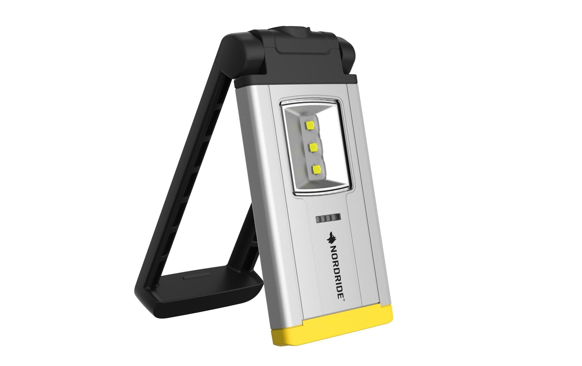 NORDRIDE Handlampe Flexi Light Deluxe – 270 lm, 6000 K, silber, Akkubetrieb, Magnet, USB