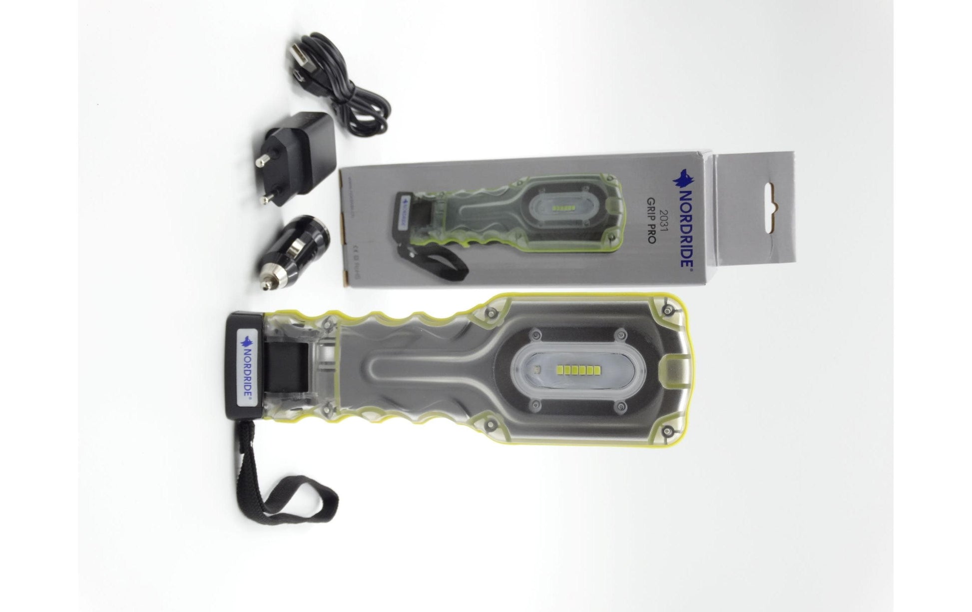 NORDRIDE Arbeitsleuchte 2031 Grip Pro – 350 lm, Akkubetrieb 2000 mAh, dimmbar, IP65 – Schwarz