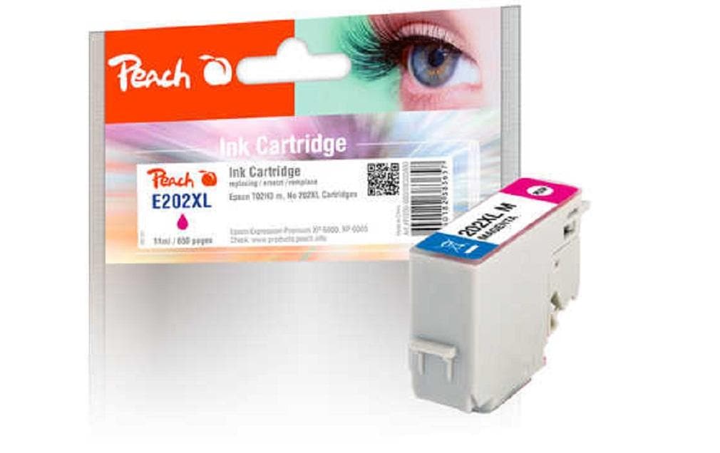 Peach 202XL Magenta Tintenpatrone (Kompatibel) – 650 Seiten – für Epson XP-6000/6005/6100/6105