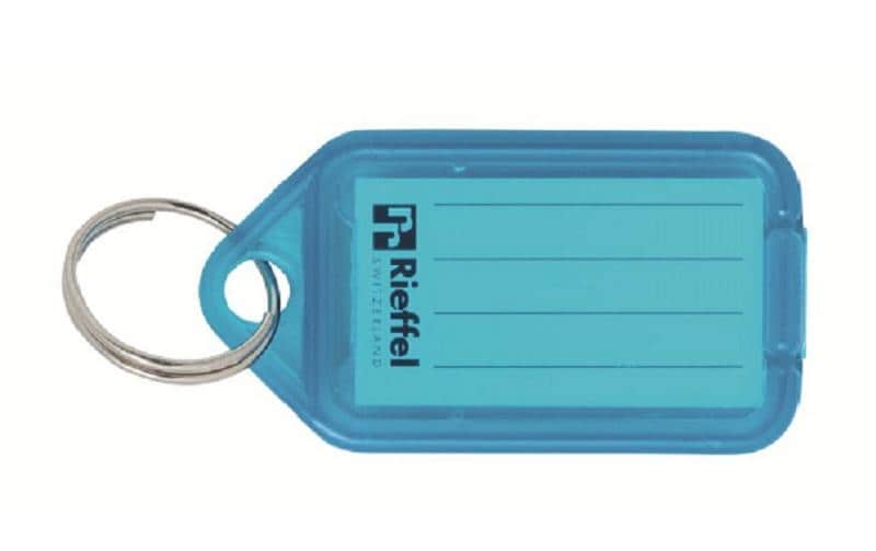 Rieffel Schlüsselanhänger – Blau, 38 × 22 mm, 10er-Pack