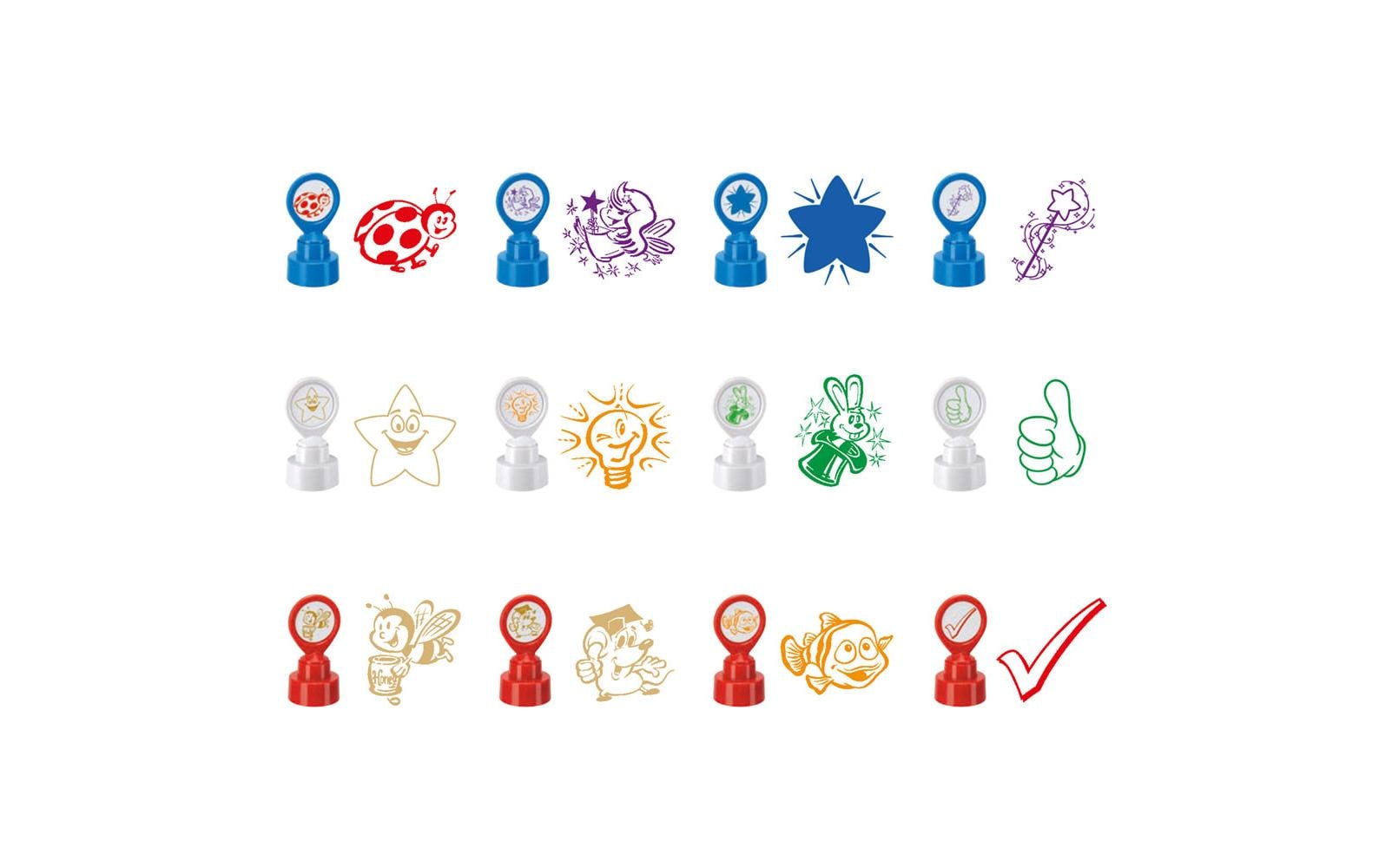 Colop Motivstempel – 12er-Set, Motive: sortiert