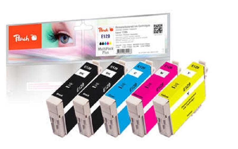 Peach T1295 Tintenpatronen-Multipack, Schwarz/Cyan/Magenta/Gelb (Kompatibel) – für Epson BX320, SX235, WF3520