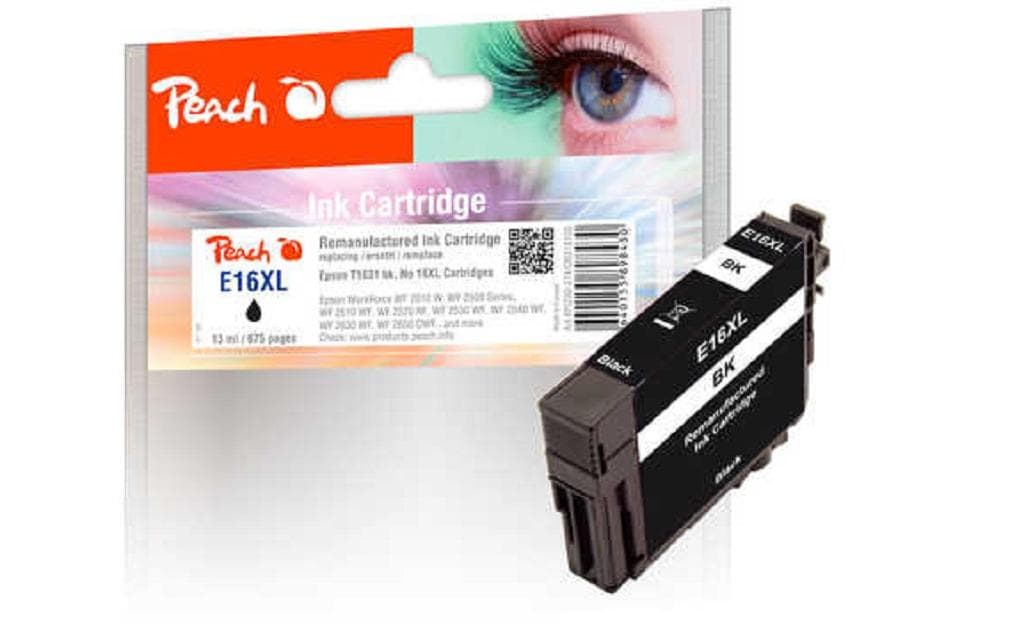 Peach T1631XL Schwarz Tintenpatrone (Kompatibel) – 675 Seiten – für Epson WorkForce WF-2500 Serie