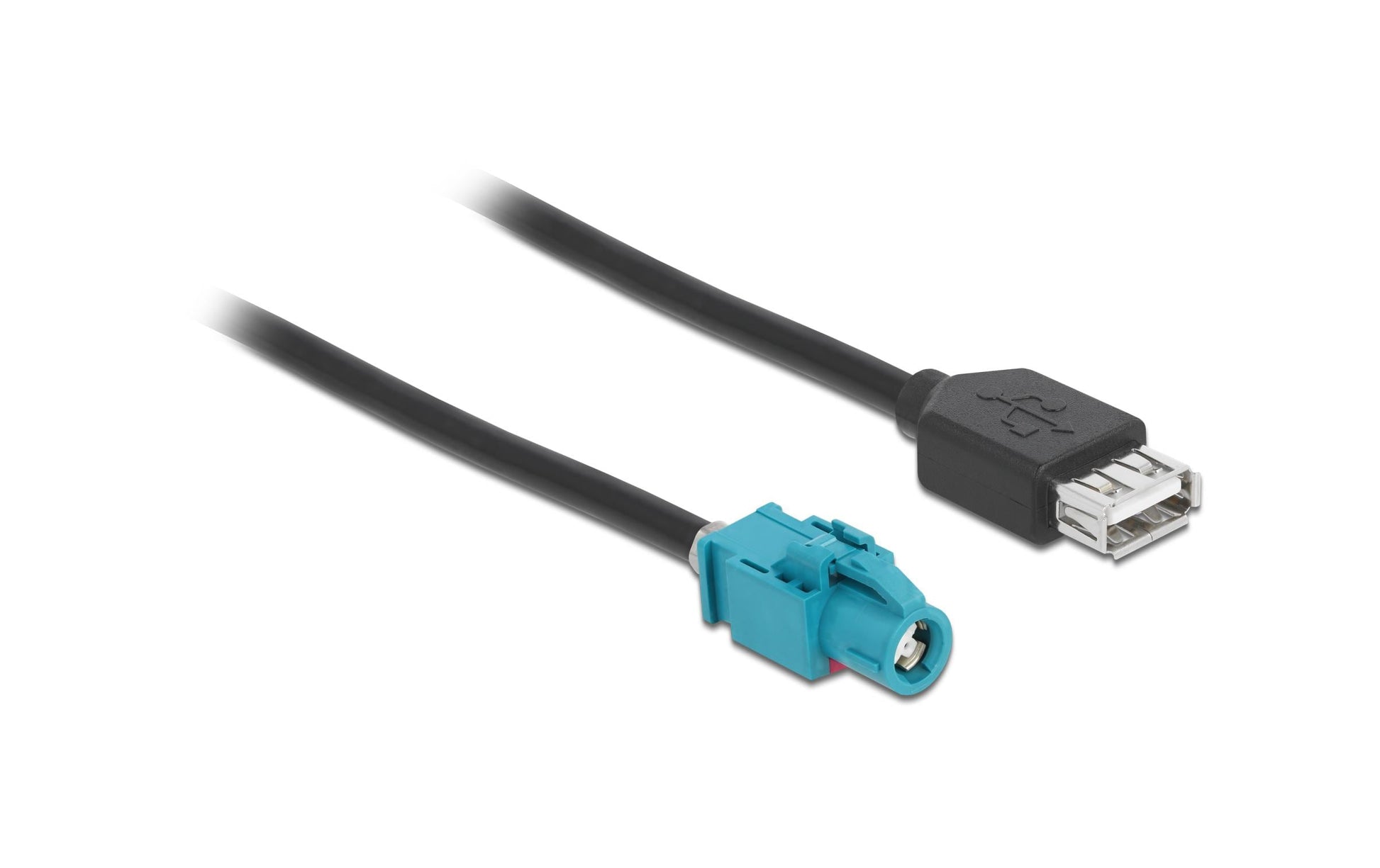 DeLOCK Adapterkabel HSD Z zu USB-A – USB 2.0 (480 Mbps), 1 m, Passiv, Goldkontakte, Schwarz
