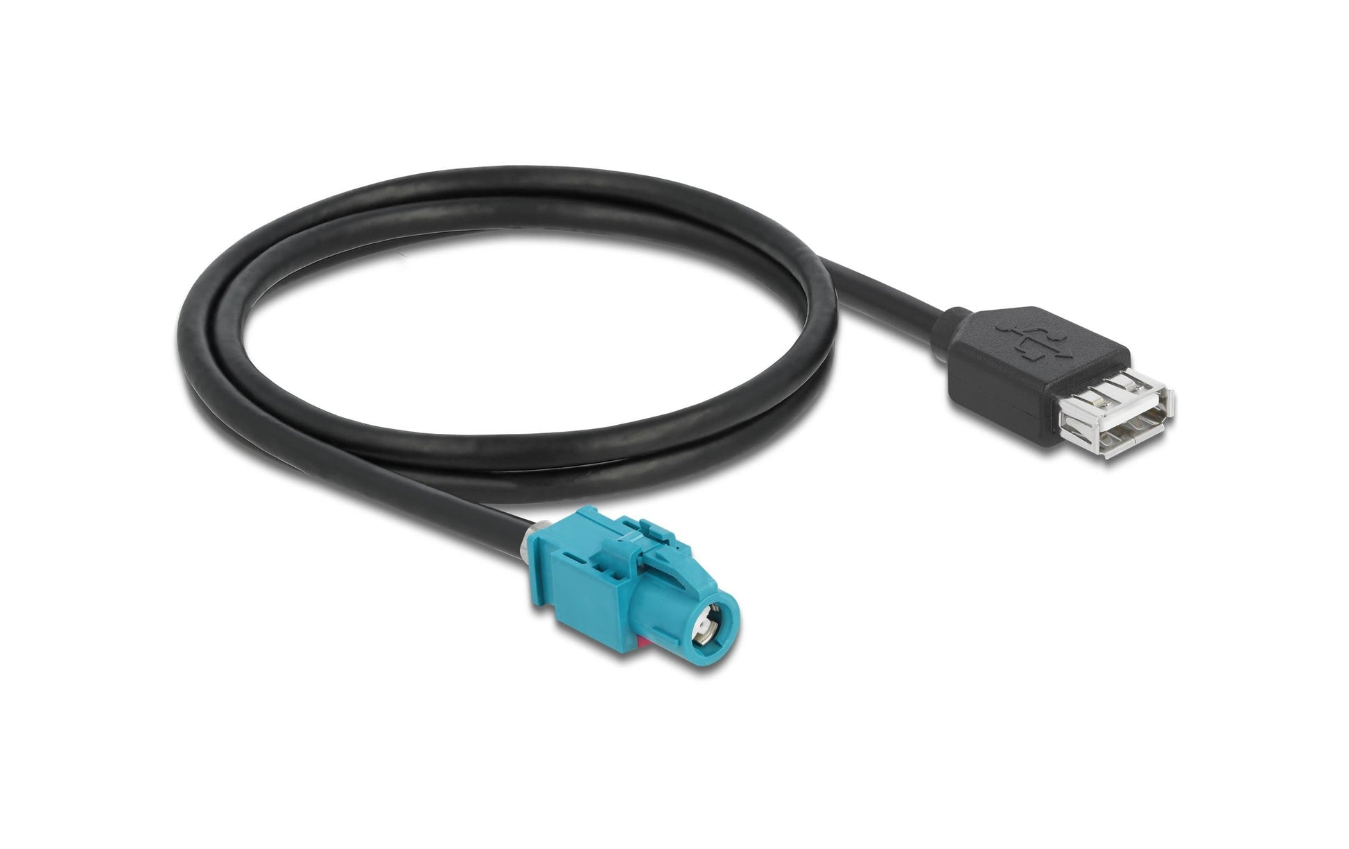 DeLOCK Adapterkabel HSD Z zu USB-A – USB 2.0 (480 Mbps), 1 m, Passiv, Goldkontakte, Schwarz