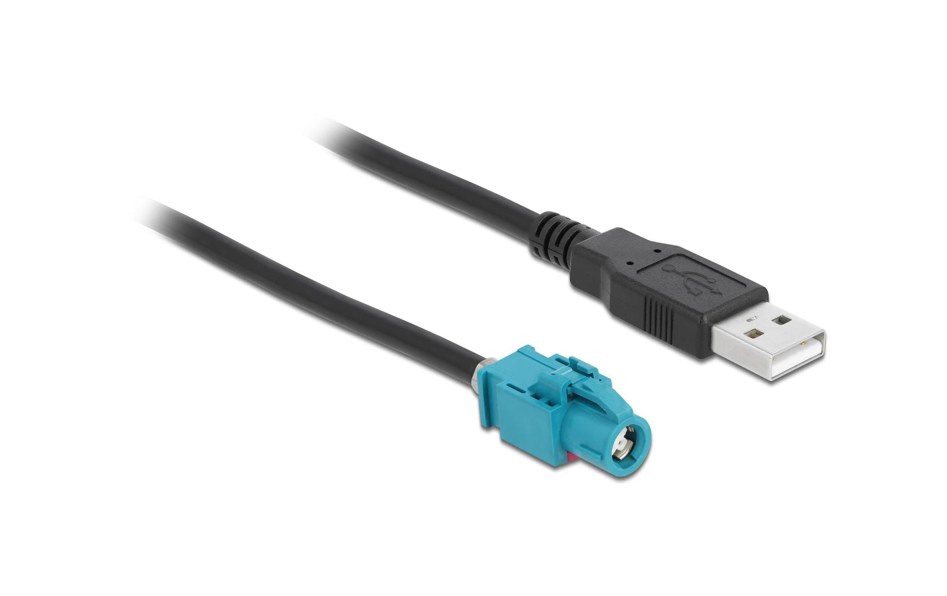 DeLOCK Adapterkabel HSD-Z-Buchse zu USB-A – USB 2.0 (480 Mbit/s), 1 m, USB-A beidseitig einsteckbar, Schwarz