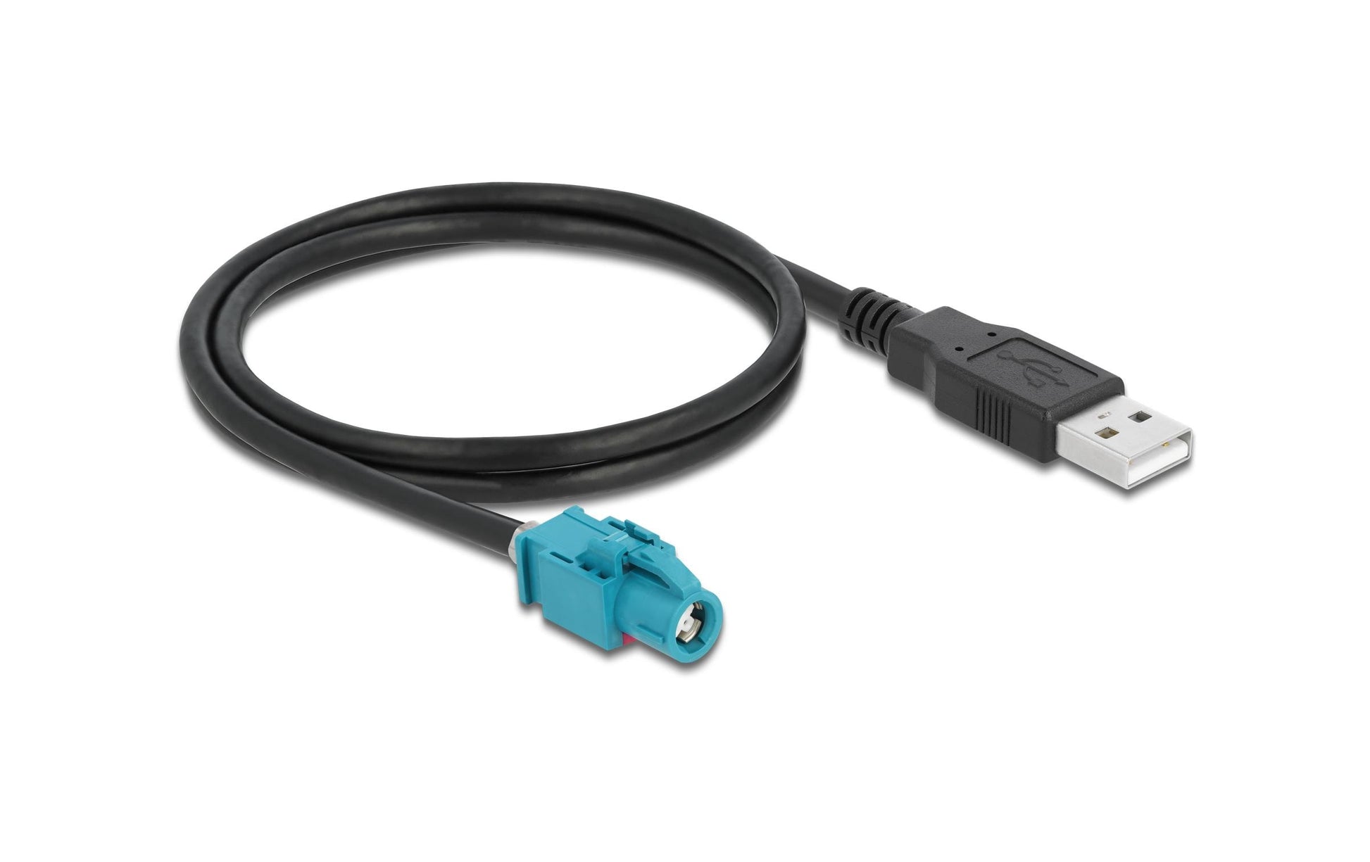 DeLOCK Adapterkabel HSD-Z-Buchse zu USB-A – USB 2.0 (480 Mbit/s), 1 m, USB-A beidseitig einsteckbar, Schwarz