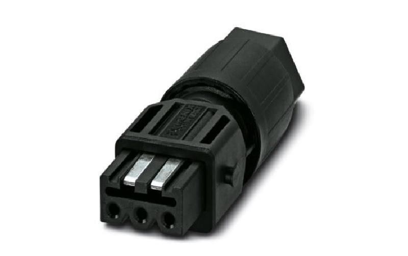 Phoenix Contact Adapterkabel Montagestecker 4-polig (3 L + PE), 1,5 mm², 16 A 250–400 V, IP54 – Schwarz
