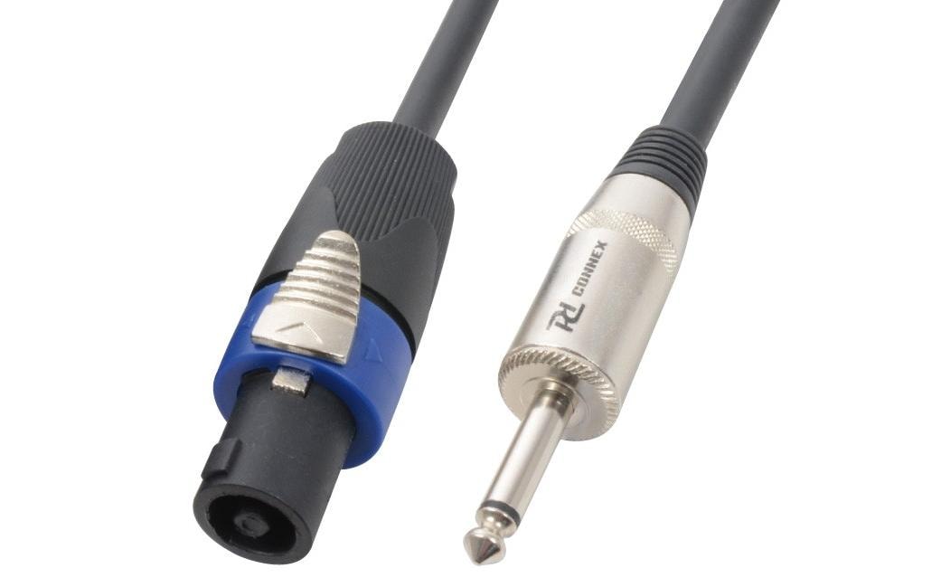 PD-Connex Speakon-Lautsprecherkabel – NL4 Stecker – 6,3 mm Klinkenstecker – 10 m, 2×1,5 mm²