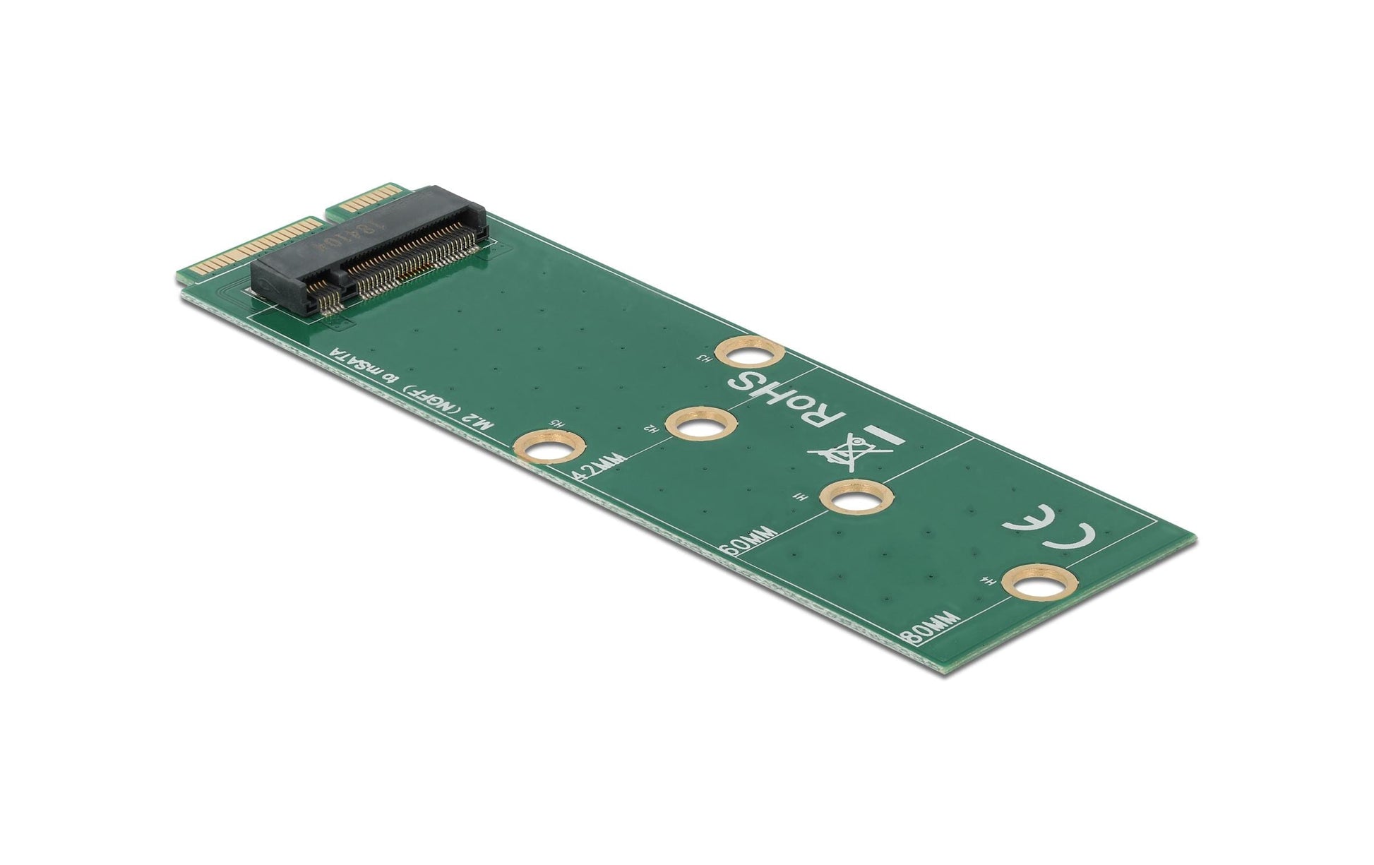 DeLOCK Adapter mSATA zu M.2 Key B – mSATA Formfaktor, 30 × 95 × 4 mm