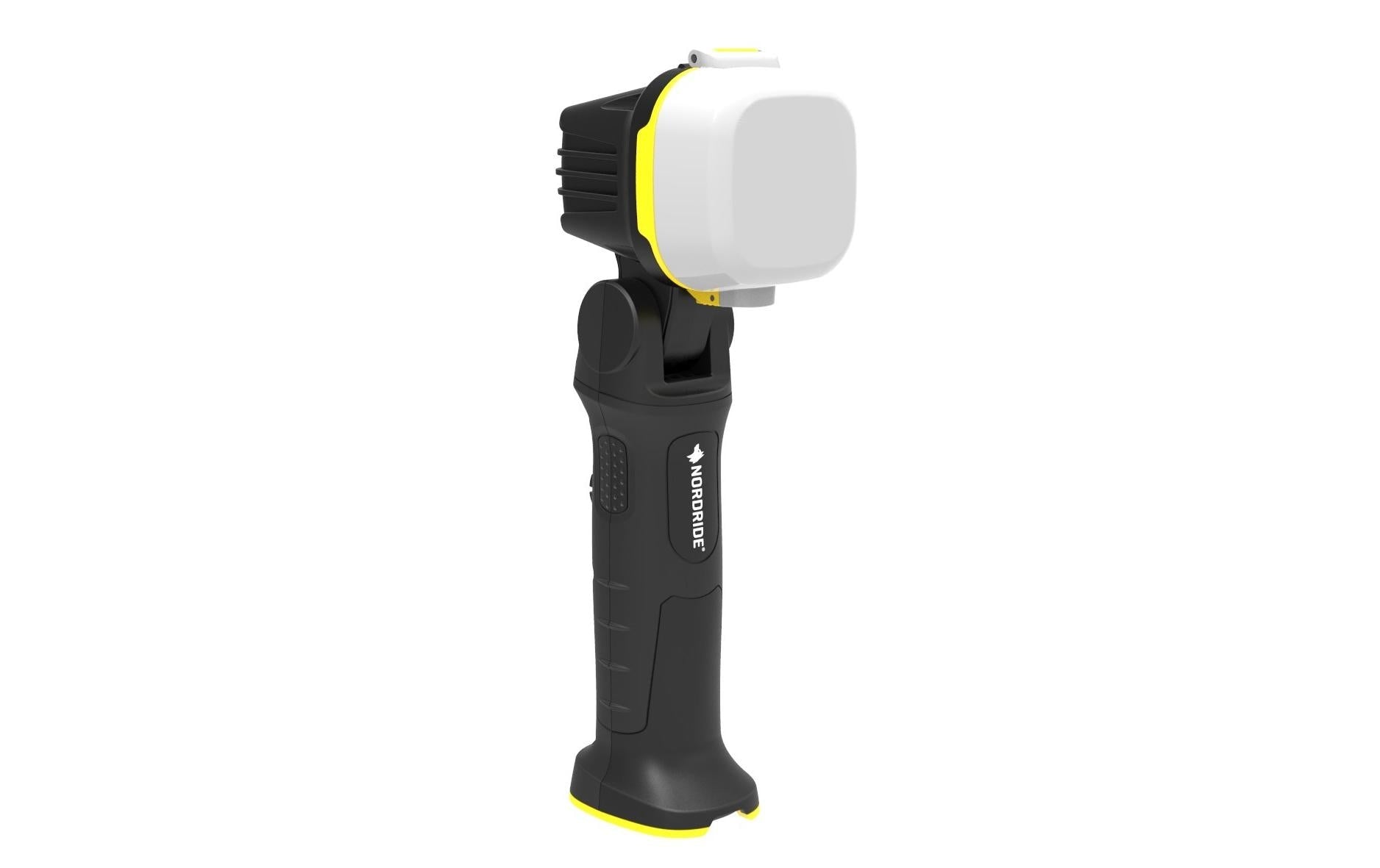 NORDRIDE Arbeitsstrahler – 1000 lm, 5800 K – IP65 – Akkubetrieb, 2600 mAh – Dimmbar, Magnet, USB-C – Schwarz