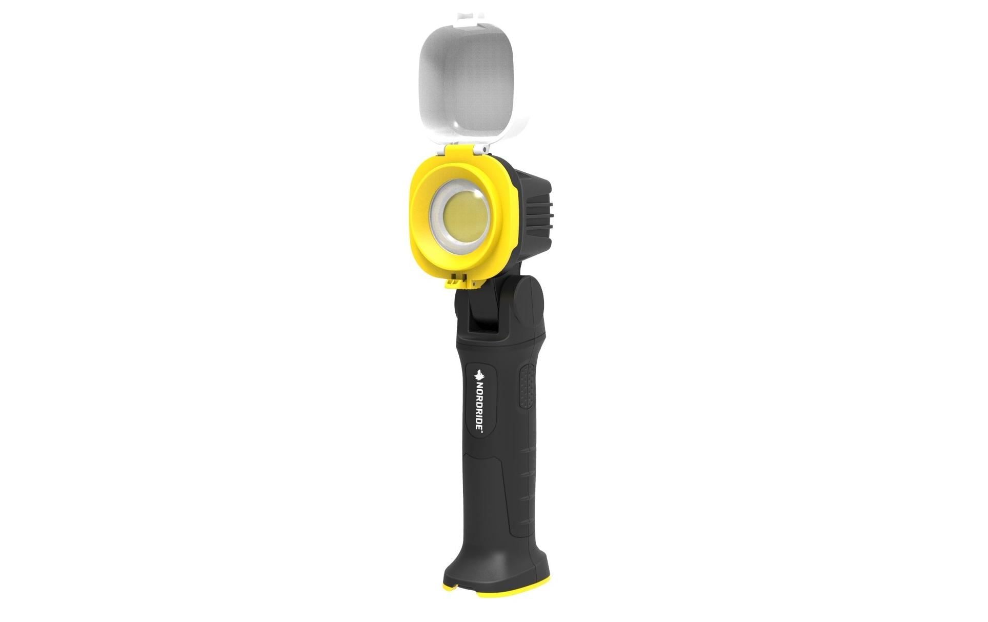 NORDRIDE Arbeitsstrahler – 1000 lm, 5800 K – IP65 – Akkubetrieb, 2600 mAh – Dimmbar, Magnet, USB-C – Schwarz