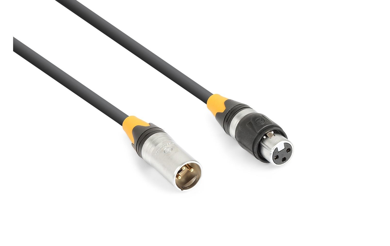 PD-Connex CX104-12 – DMX-Kabel, XLR 3-Pin (männlich zu weiblich), 12 m, IP65, Schwarz