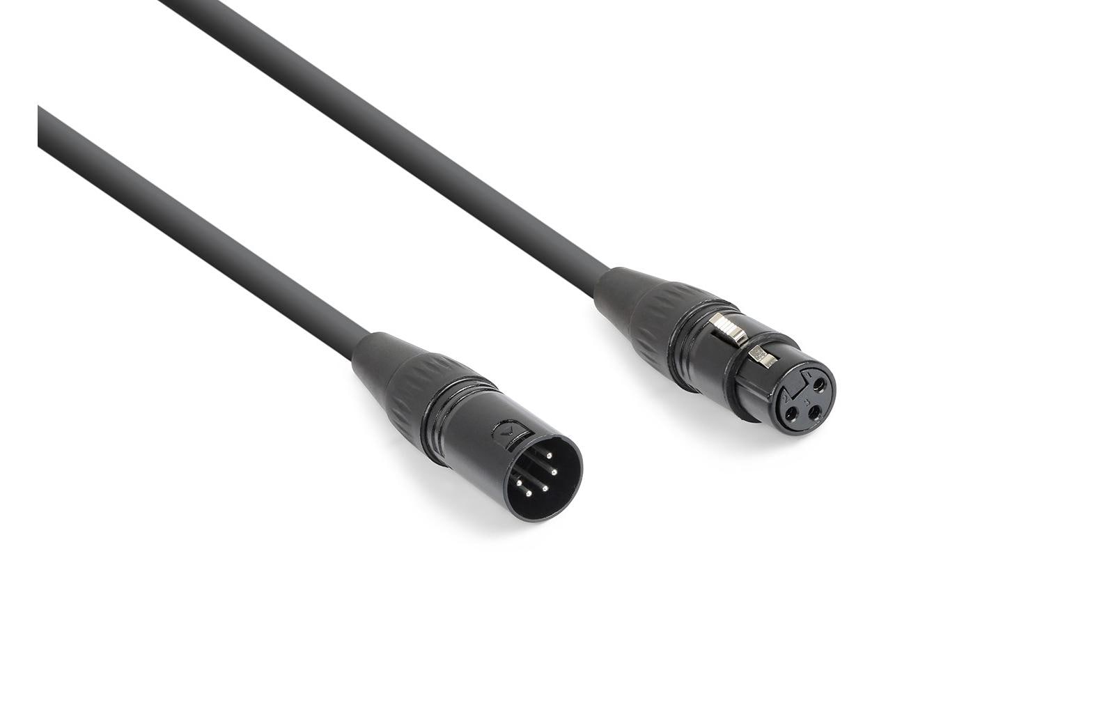 PD-Connex XLR-Kabel – 3-pol Buchse – 5-pol Stecker – 0,1 m