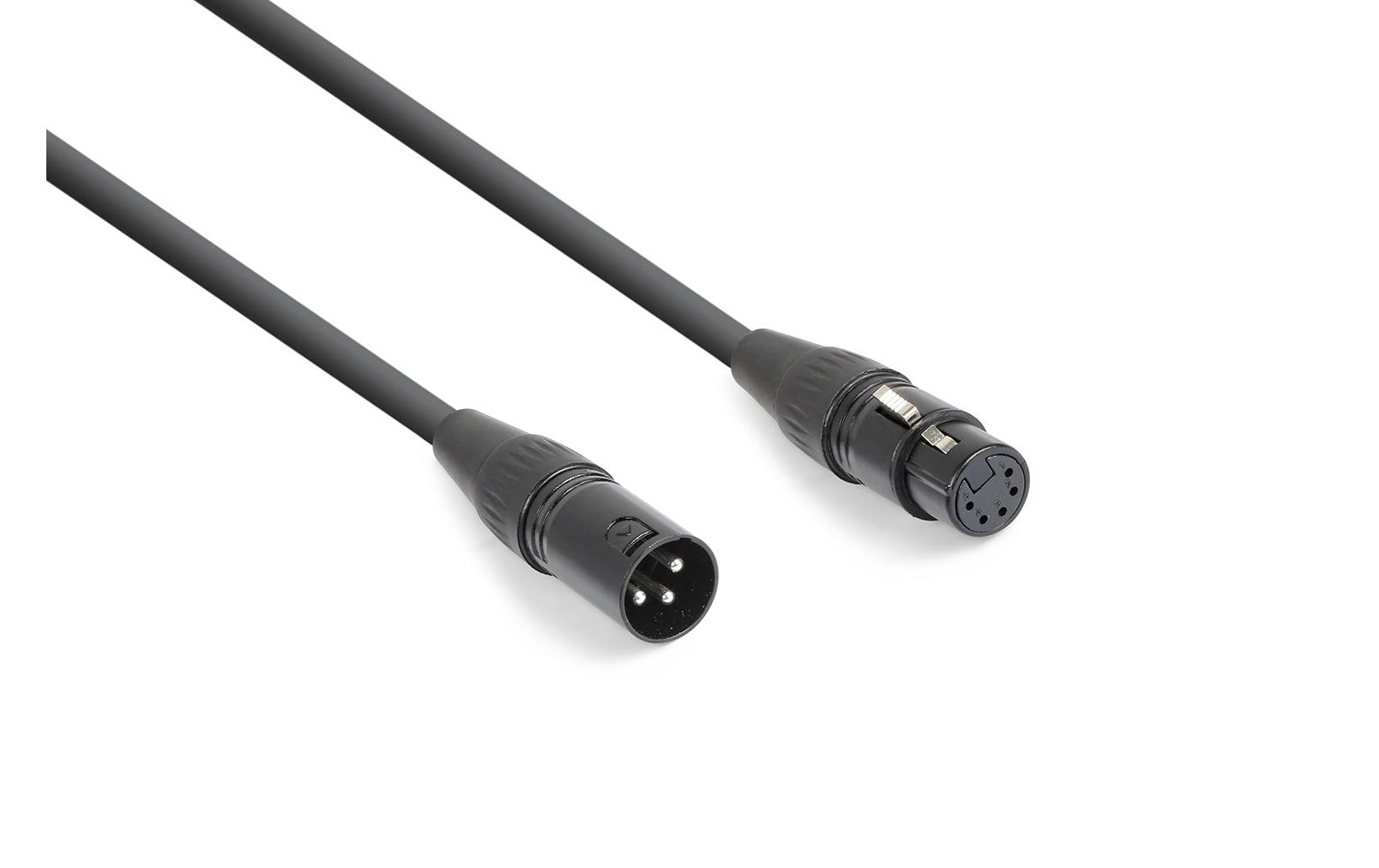 PD-Connex XLR-Kabel – 3-pol M zu 5-pol F – 0,1 m, für DMX