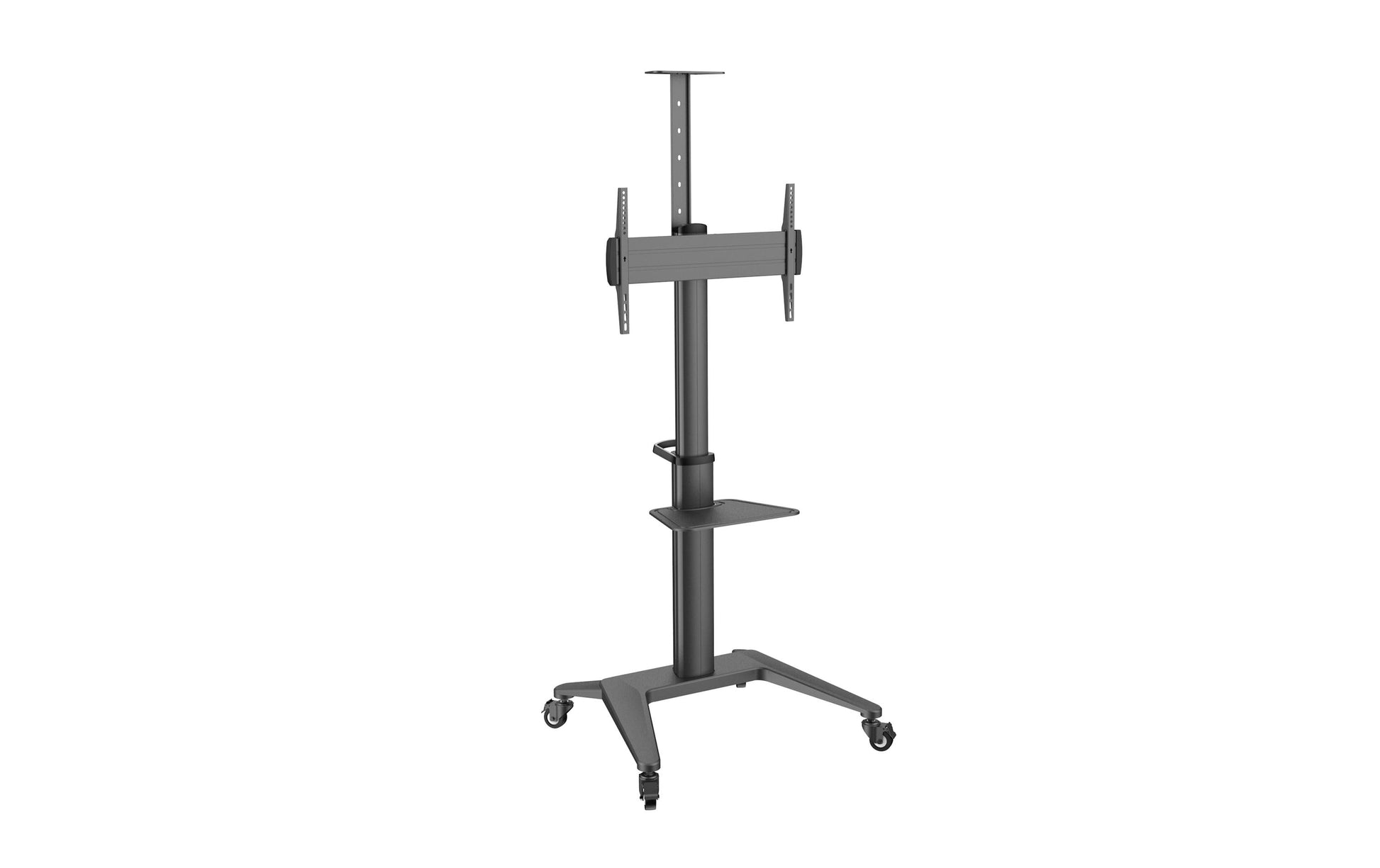 PureMounts PDS-0002C – Trolley, höhenverstellbar, für 47", VESA 600×400, bis 70 kg, schwarz