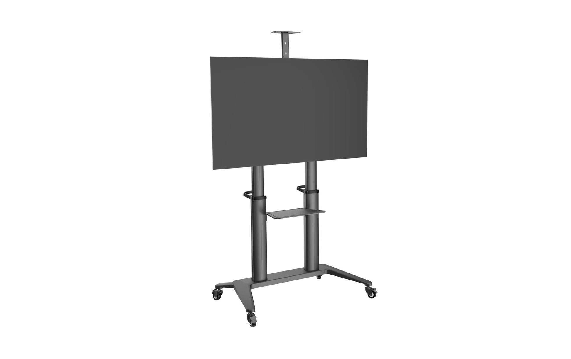 PureMounts PDS-0012C – Trolley, höhenverstellbar, für 75", VESA 1000×400, bis 140 kg, schwarz