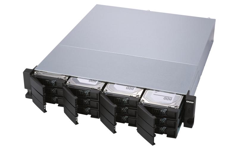 QNAP TL-R1200S-RP – 12-Bay Rack 2U HDD/SSD-Gehäuse – redundantes Netzteil, für 2,5"/3,5" HDD/SSD, SATA