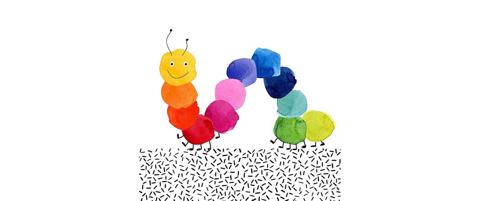 Braun + Company Servietten Bunte Raupe – mehrfarbig – 33 × 33 cm, 3-lagig – 20 Stück