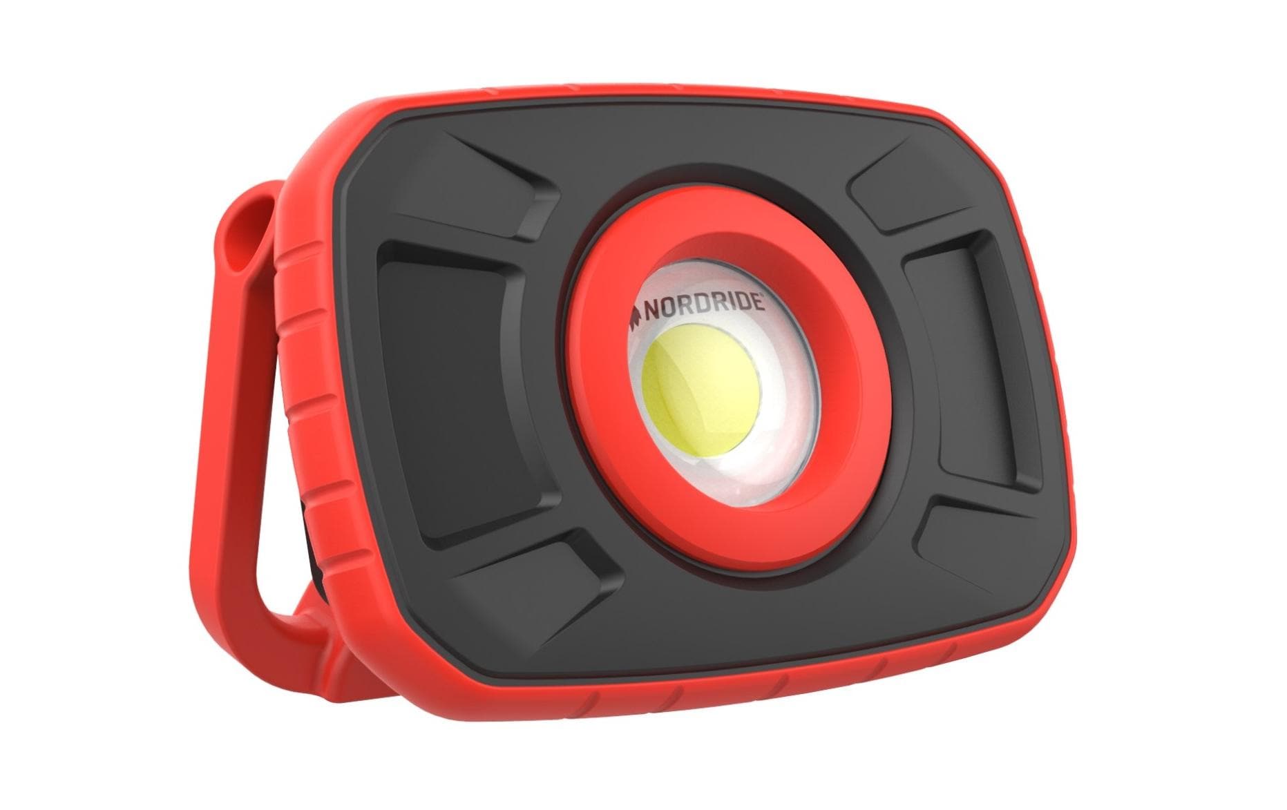 NORDRIDE Arbeitsleuchte 2044 Slim Power – 1000 lm, 10 W, 6000 K, dimmbar, IP66, schwarz/rot