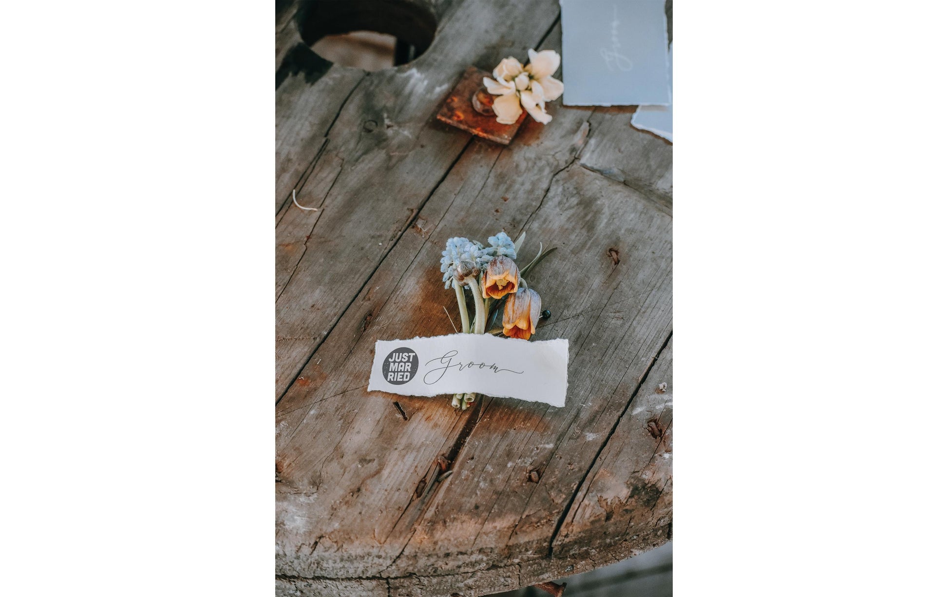 Colop Stempel-Set – Hochzeit – 10 Stempel, 1 Stempelkissen – Grau – für Papier