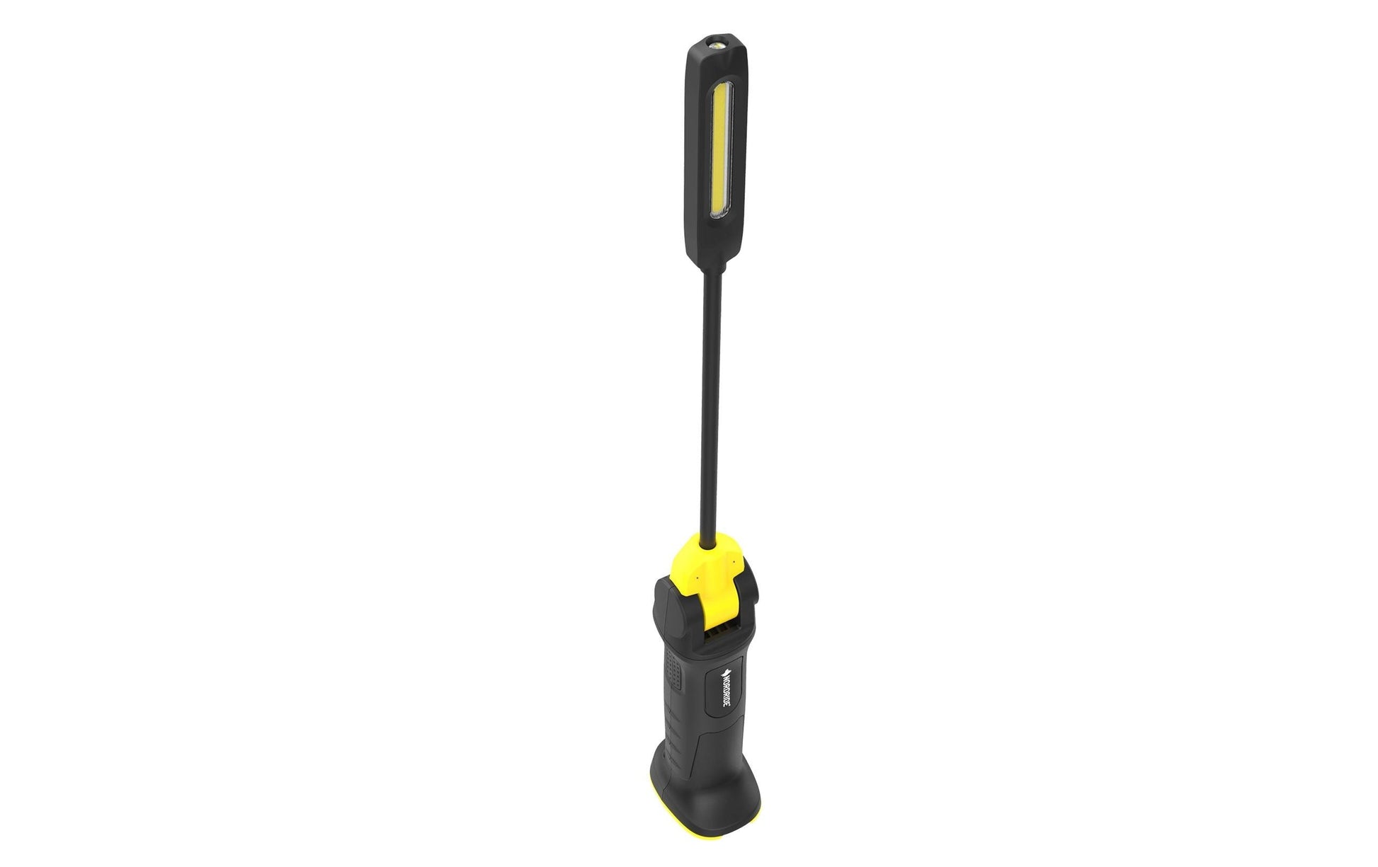 NORDRIDE Handleuchte Twist – 47,6 × 6,5 × 5,1 cm, 500 lm, 10 W, 5800 K, dimmbar, IP65, schwarz/gelb, Magnet