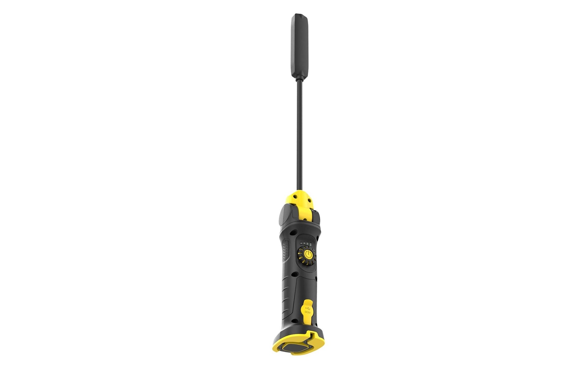NORDRIDE Handleuchte Twist – 47,6 × 6,5 × 5,1 cm, 500 lm, 10 W, 5800 K, dimmbar, IP65, schwarz/gelb, Magnet