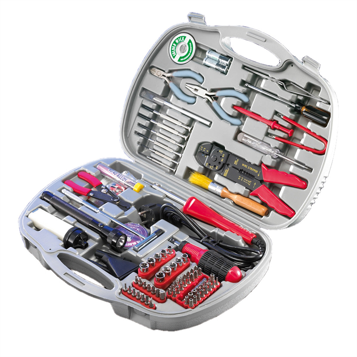 VALUE Elektronik-Reparaturset – 145-teilig, Bits: Torx, Phillips, Pentalobe – Plastikkoffer