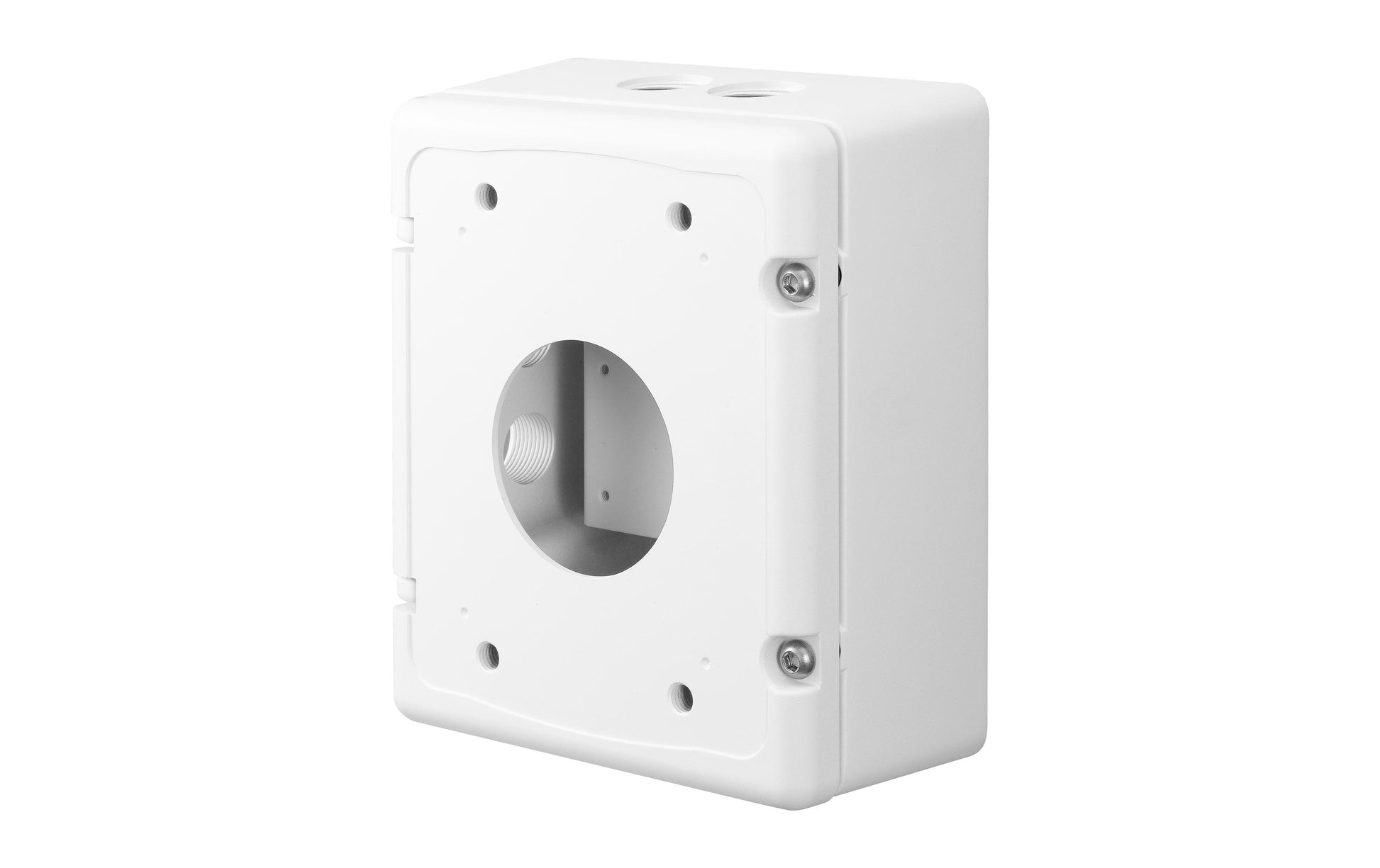 Hanwha SBP-300NBW Anschlussbox – IP66, Vandalismusschutz, Wandmontage, für SBP-300WMW, SBP-300WMW1, SBP-300KMW