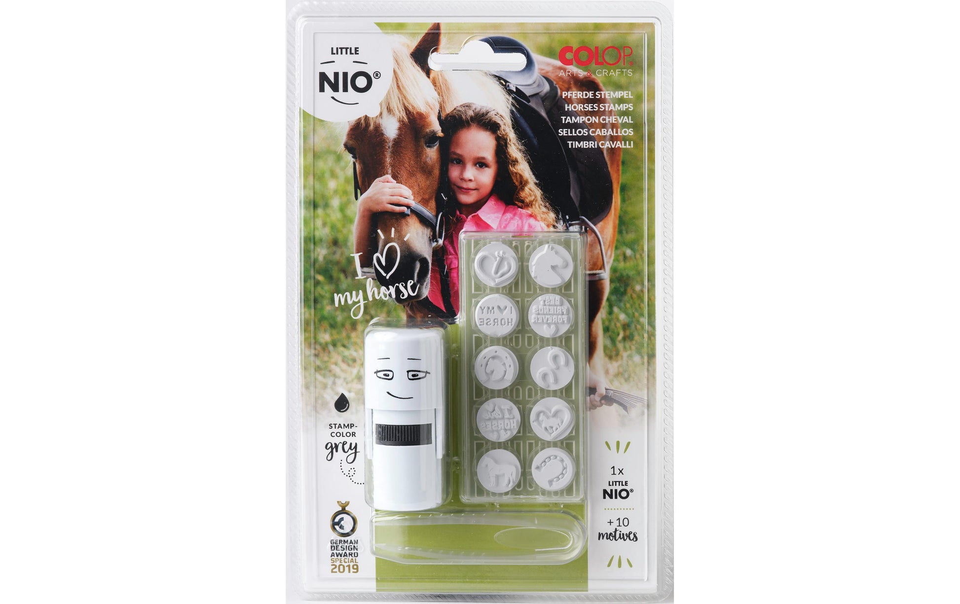 Colop Little NIO – Motivstempel, Motiv Pferde