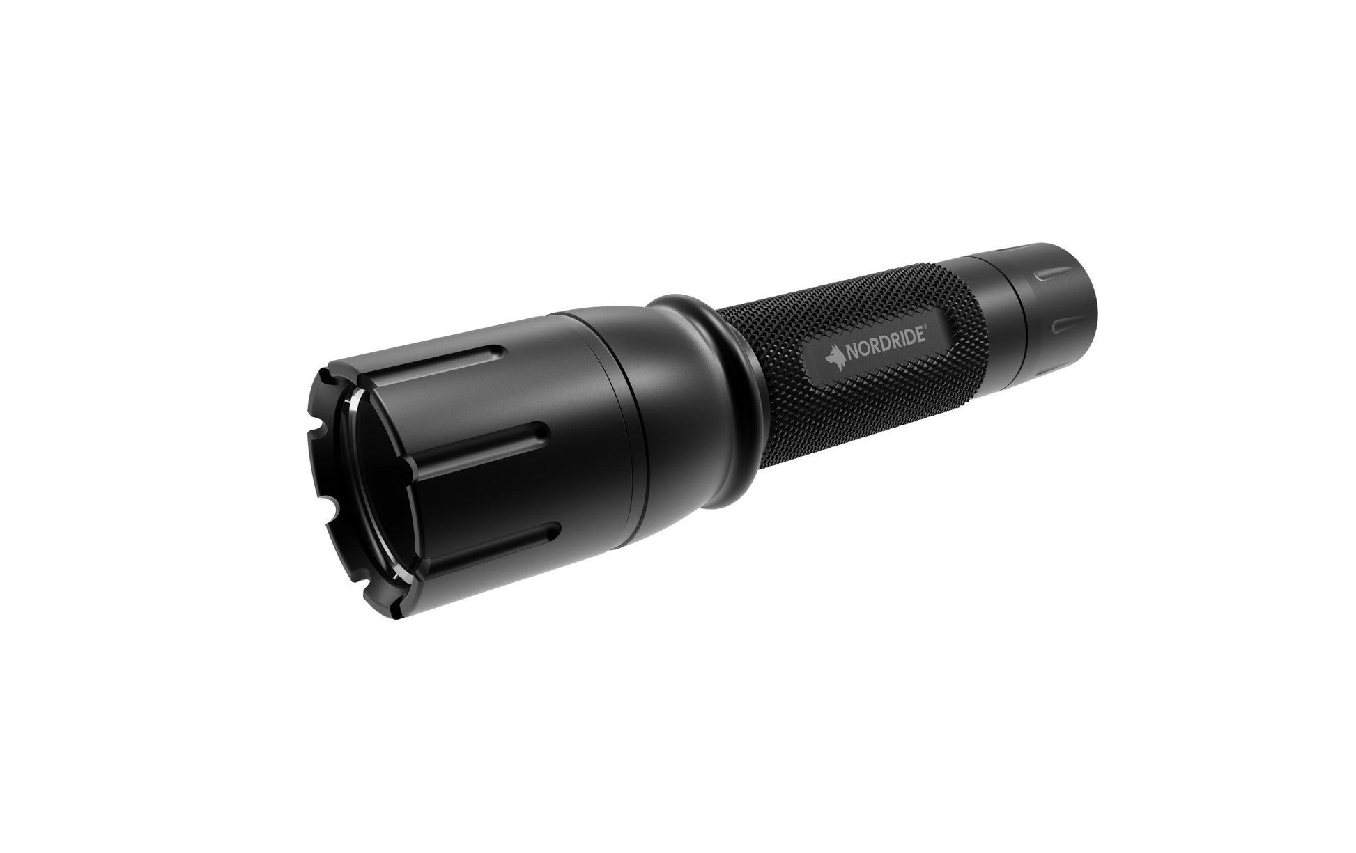 NORDRIDE Taschenlampe SMART A – 190 lm, 110 m, IP65, AA-Batterie 4 h – Schwarz