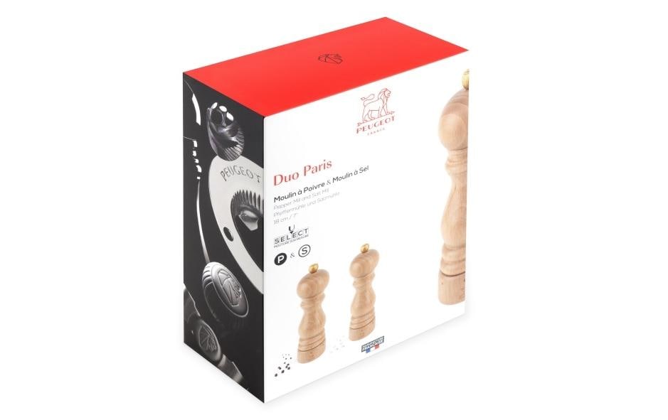 Peugeot Pfeffermühle Paris U-SELECT – einstellbares Schleifen, manuell – Holz, Stahlmahlwerk – hellbraun – 18