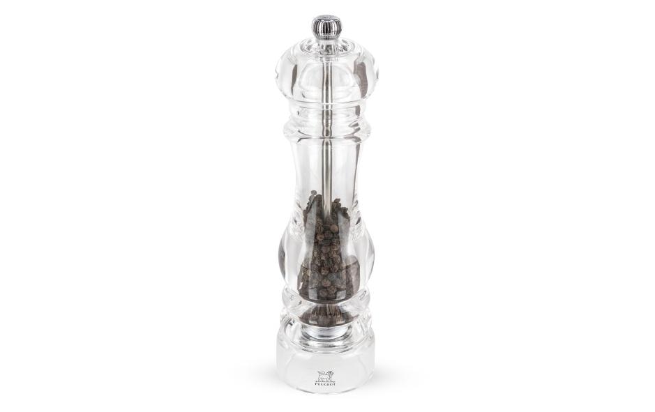 Peugeot Nancy – Salz-/Pfeffermühle 22 cm, Acryl, transparent, mit Stahlmahlwerk, für Pfeffer