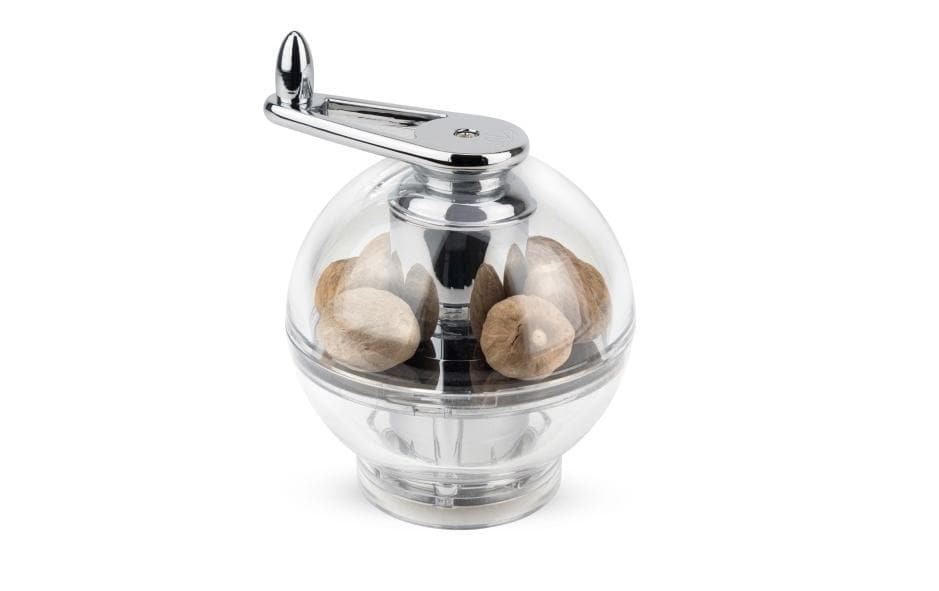 Peugeot Pfeffermühle Tidore – rund, einstellbares Schleifen – Acryl, Edelstahl – transparent – Ø 11 × H 9 cm