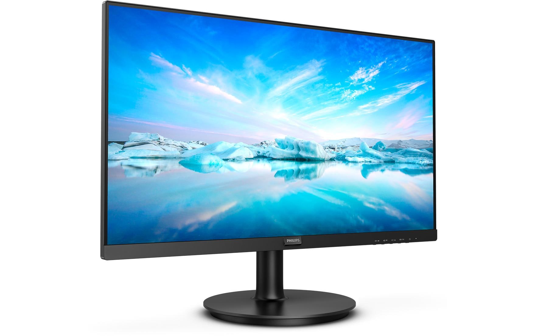 Philips 222V8LA/00 – Monitor, 21,5" 1920 × 1080 (Full HD), VA, 75 Hz, 250 cd/m², VESA 100 × 100, Schwarz