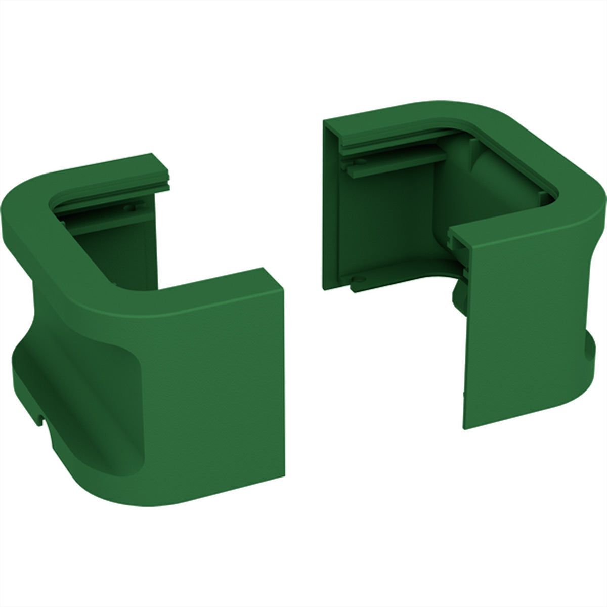 Bachmann PRIMO 2 Endkappen – 2er-Pack, mit Kabelaufwicklung, Grün, für PRIMO 2 Steckdosenleiste (Wand)
