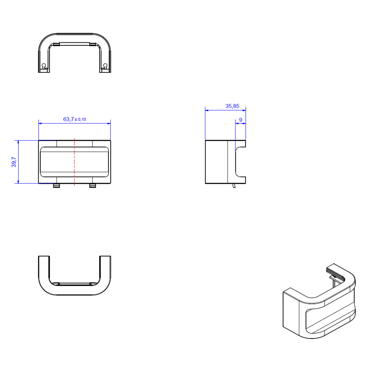 Bachmann PRIMO 2 Endkappen – 2er-Pack, mit Kabelaufwicklung, Grün, für PRIMO 2 Steckdosenleiste (Wand)
