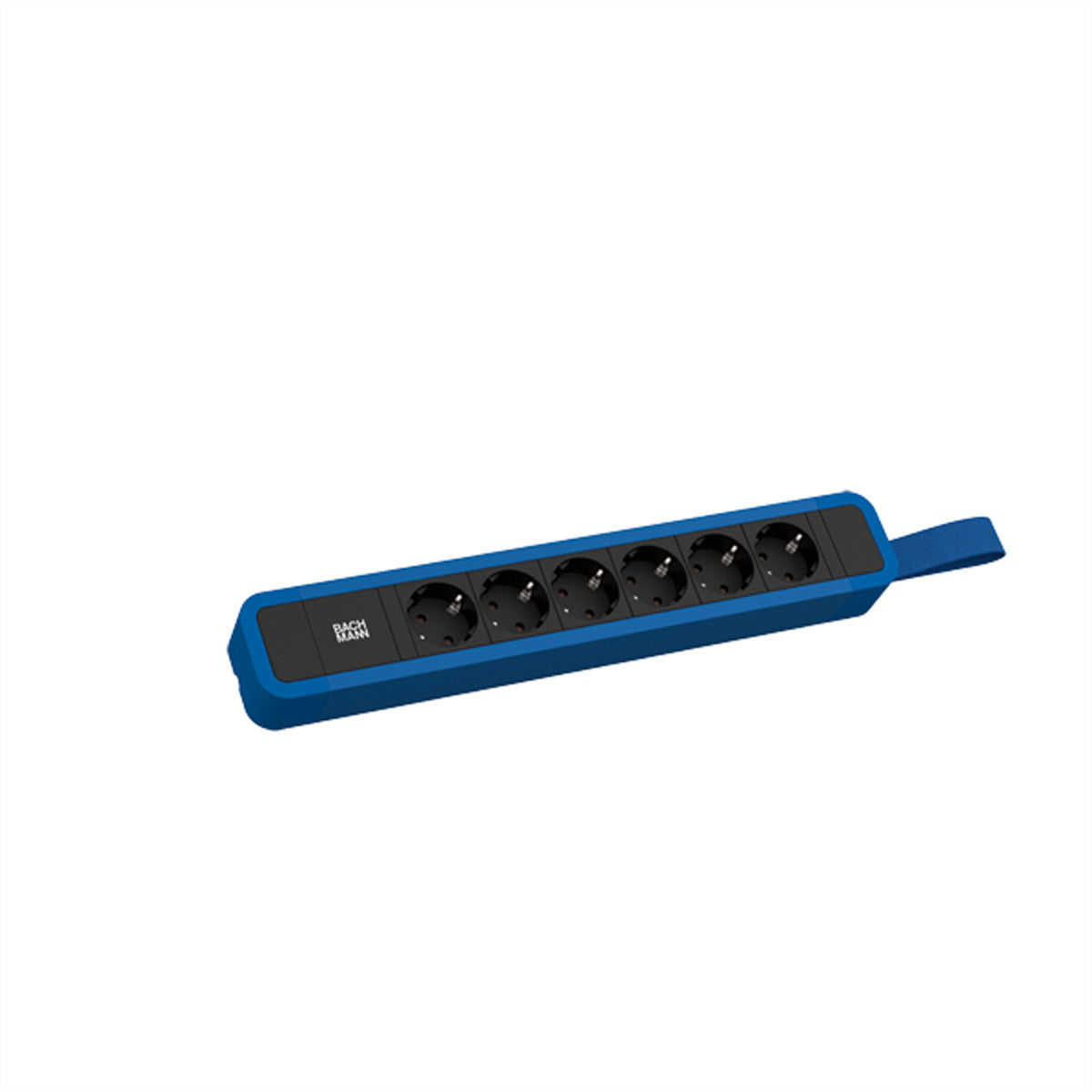 Bachmann PRIMO 2 Steckdosenleiste, 6×T13, 2 m, Eingang CEE 7/7 (Typ E/F) – blau