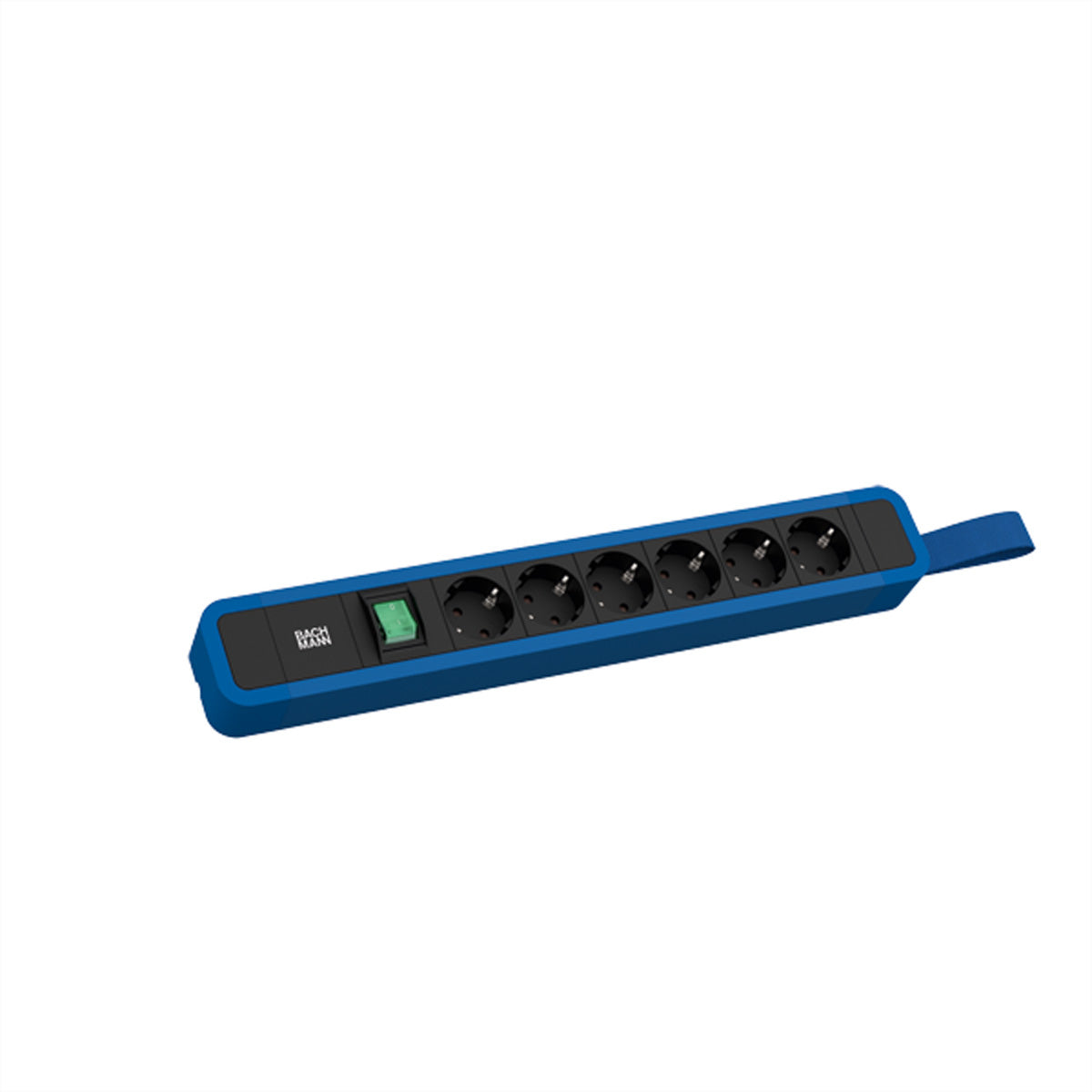 Bachmann PRIMO 2 – Steckdosenleiste, 6× Schuko (Typ F), mit Schalter, 2 m, Stecker CEE 7/7