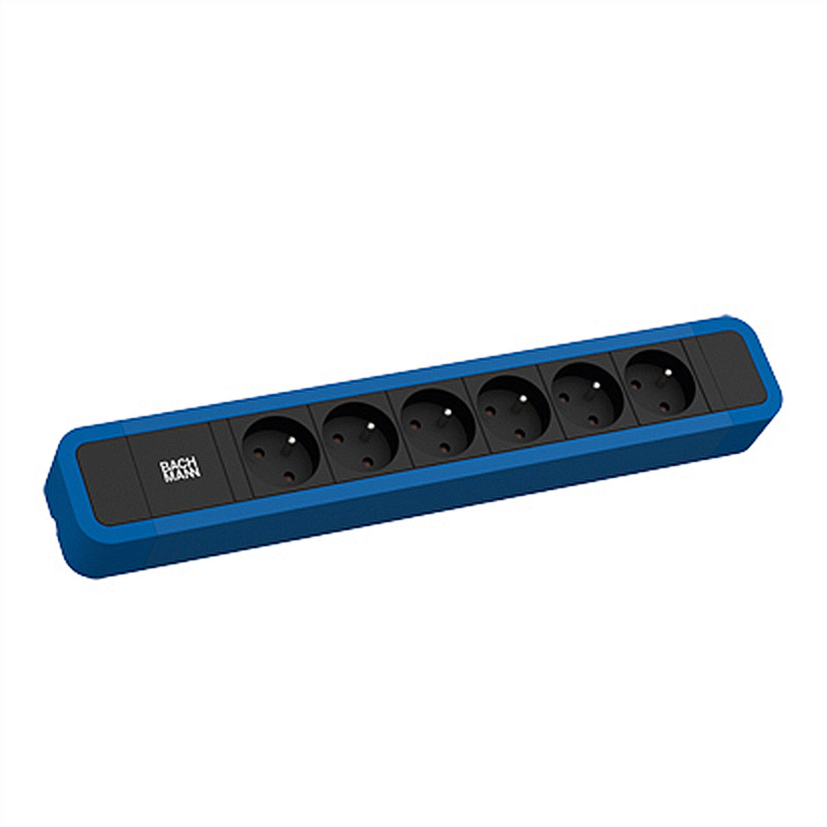 Bachmann PRIMO 2 Steckdosenleiste, 6×UTE, 2 m, Eingang CEE 7/7 – blau