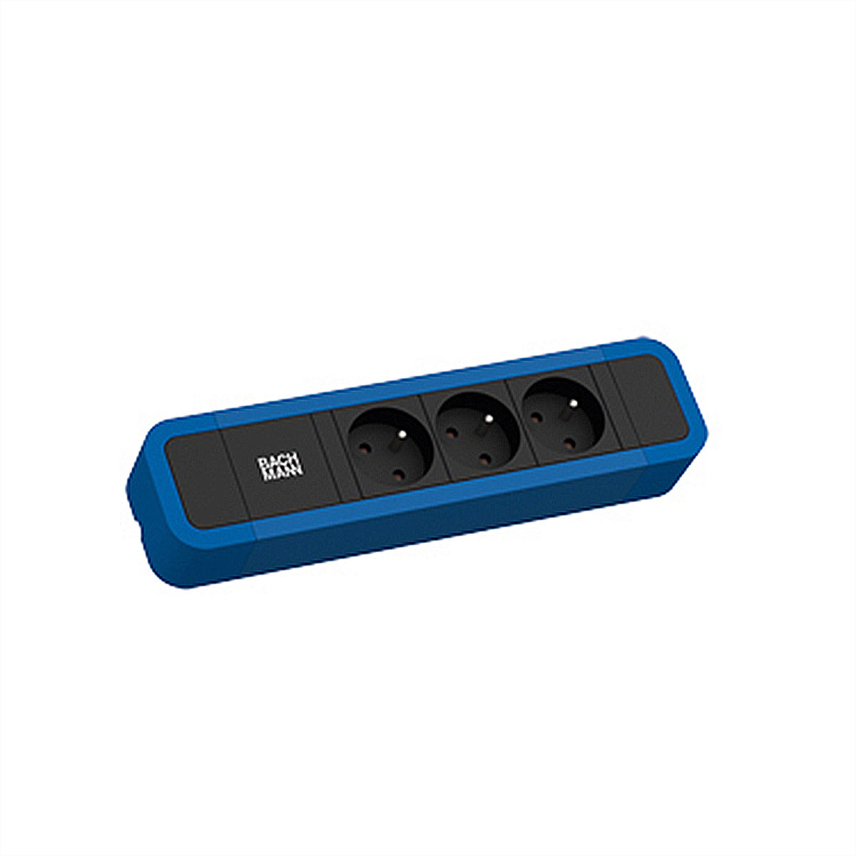 Bachmann PRIMO 2 Steckdosenleiste, 3×UTE, 2 m, Schutzkontaktwinkelstecker, 261×64×45 mm – blau