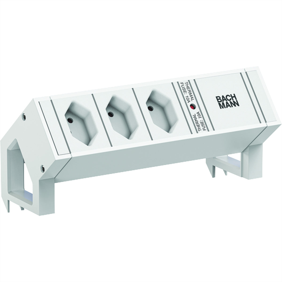 Bachmann DESK 2 – Tischsteckdosenleiste, 3× T13, 0,2 m, Stecker GST18