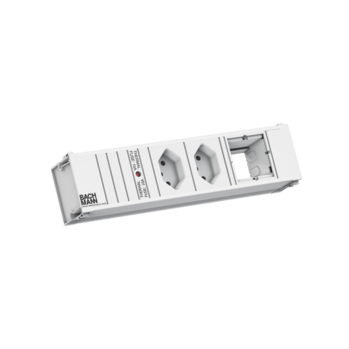 Bachmann CONI – Einbau-Anschlussfeld, 2× T13, 0,2 m, Stecker GST18 (Wieland), weiss