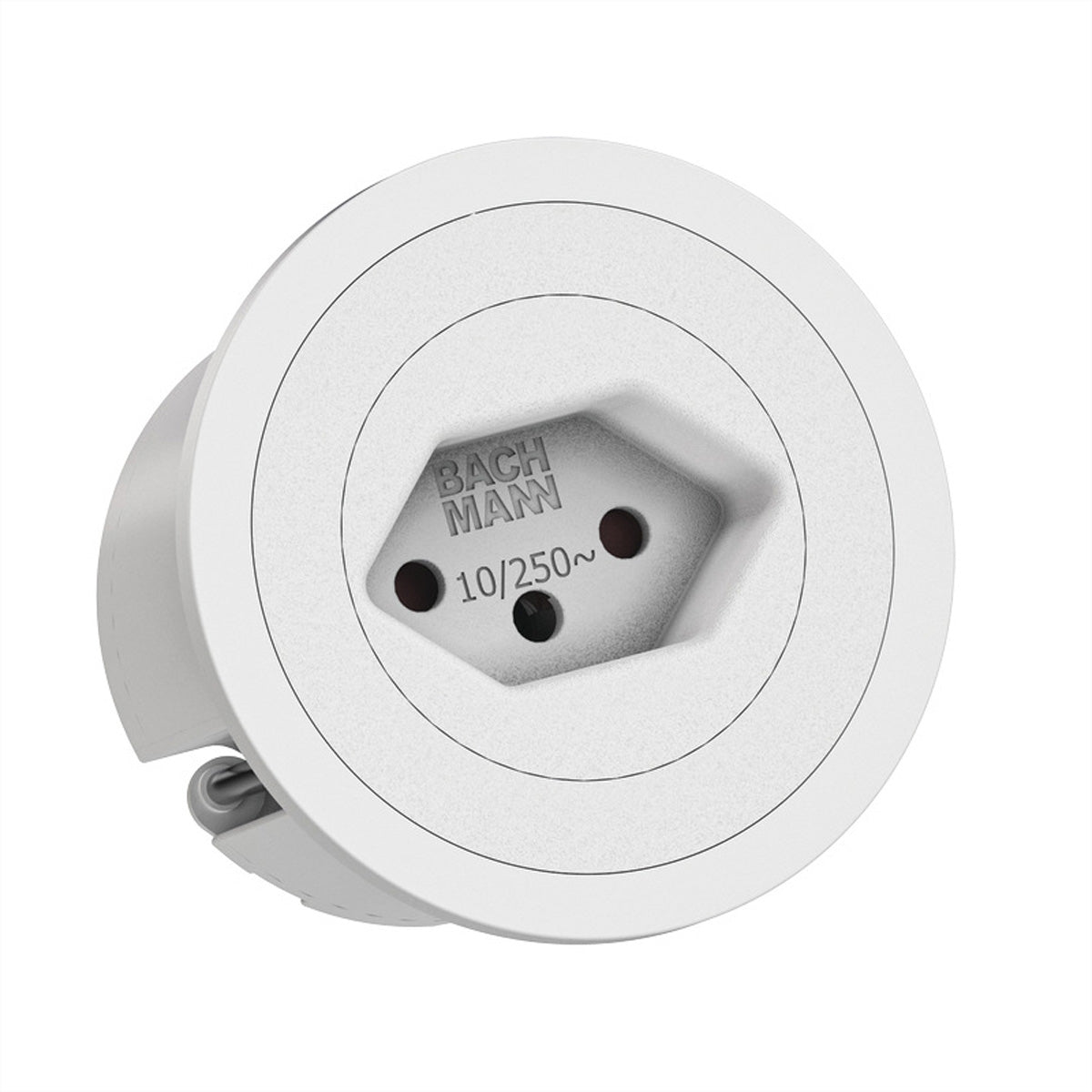 Bachmann PIX Einbausteckdosenleiste, 1×T13 10 A, Einbau, Eingang GST18, 0,2 m – weiss